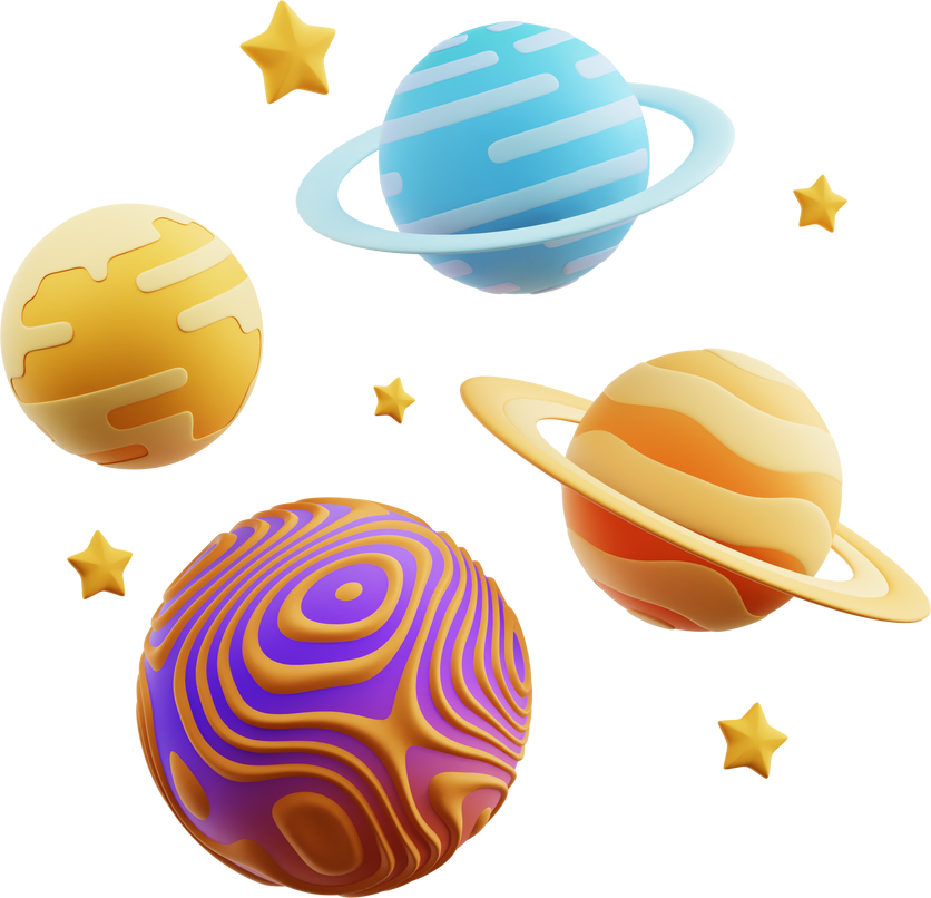 3D Planets Illustration